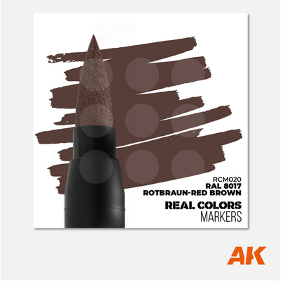 AK Interactive Real Colors Marker - Rotbraun Red Brown RAL 8017 - RCM020 - Gothaforce
