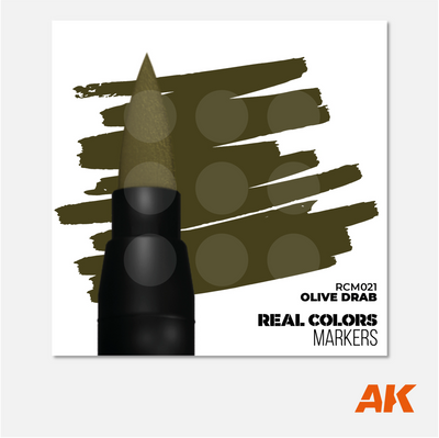 AK Interactive Real Colors Marker - Olive Drab - RCM021 - Gothaforce