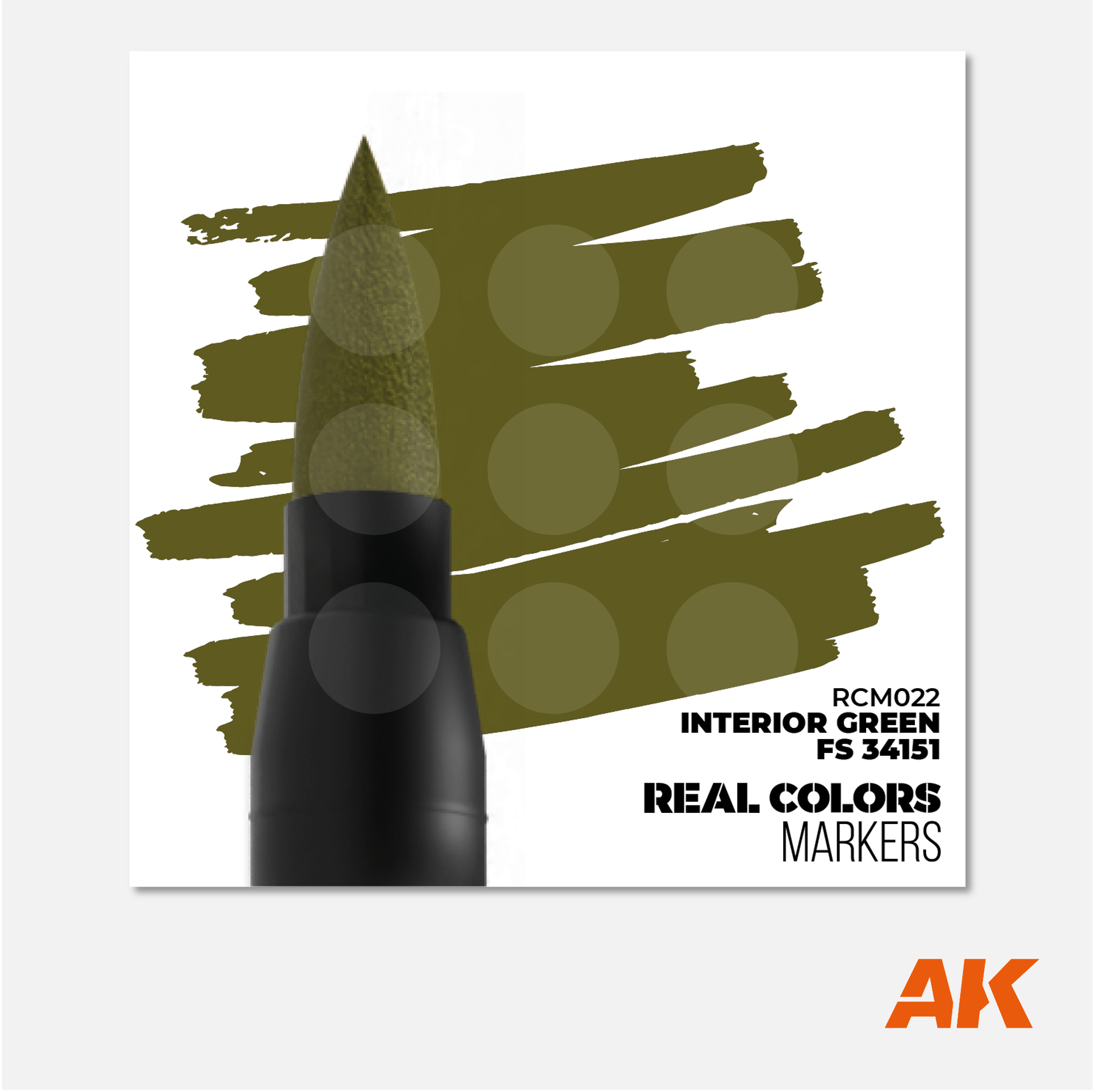 AK Interactive Real Colors Marker - Interior Green FS 34151 - RCM022 - Gothaforce