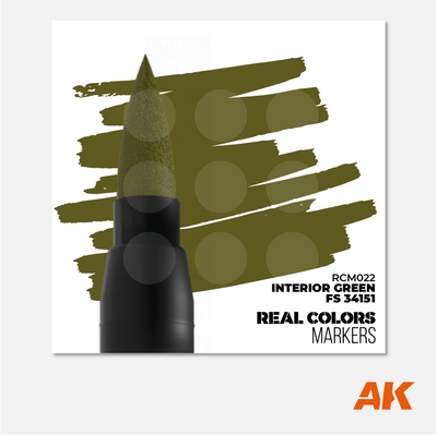 AK Interactive Real Colors Marker - Interior Green FS 34151 - RCM022 - Gothaforce