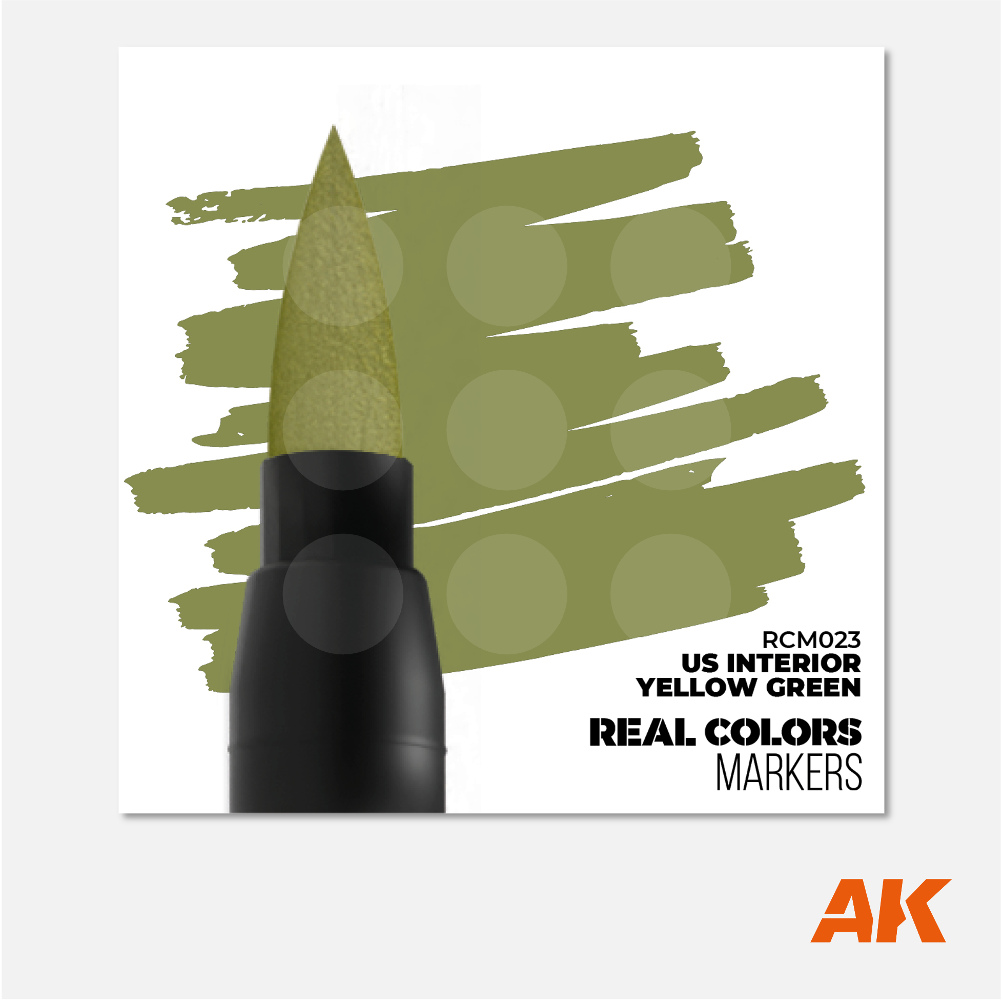 AK Interactive Real Colors Marker - US Interior Yellow Green - RCM023 - Gothaforce