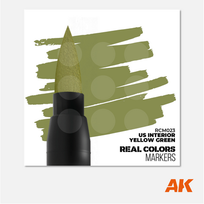 AK Interactive Real Colors Marker - US Interior Yellow Green - RCM023 - Gothaforce