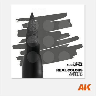 AK Interactive Real Colors Marker - Gun Metal - RCM032 - Gothaforce