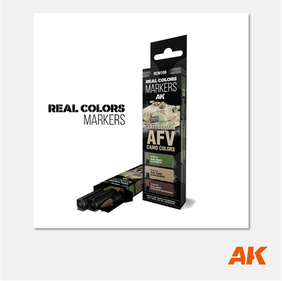 AK Interactive Real Colors Markers Set - Late German AFV Camo Colors - RCM108 - Gothaforce