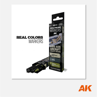 AK Interactive Real Colors Markers Set - WWII Axis Aircraft Cockpit Colors - RCM110 - Gothaforce