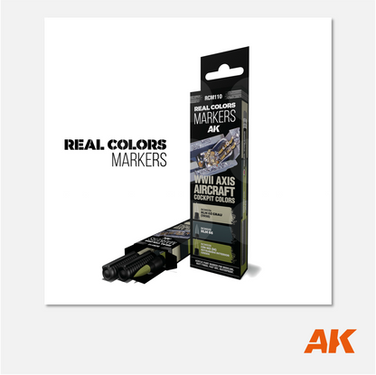 AK Interactive Real Colors Markers Set - WWII Axis Aircraft Cockpit Colors - RCM110 - Gothaforce