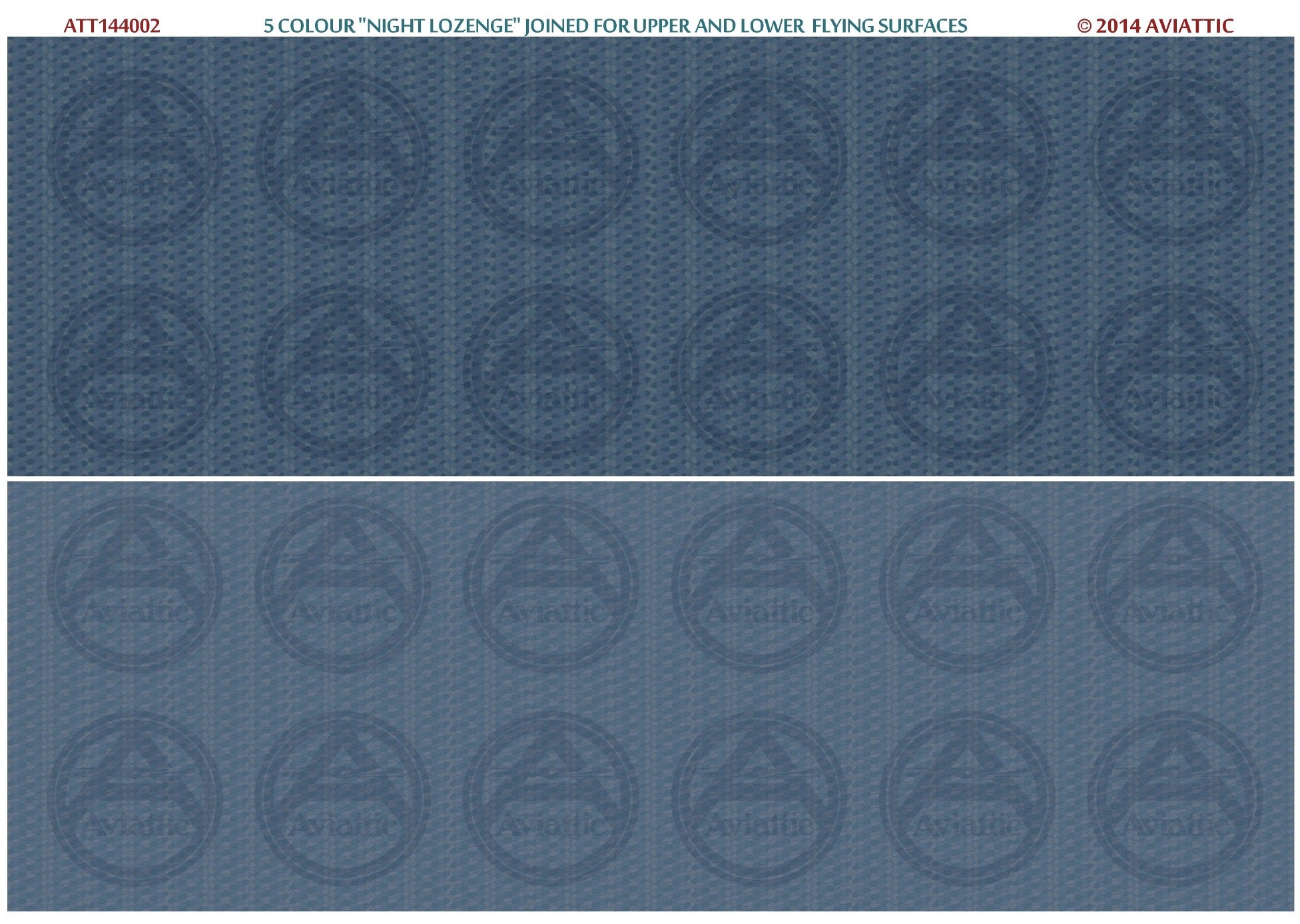 1/144 - 5 colour Night Lozenge for Upper & Lower Flying Surfaces