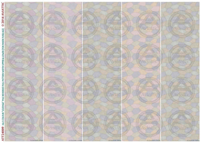 1/24 - 4 & 5 colour lozenge - interior pale reversed - full pattern - upper & lower surfaces
