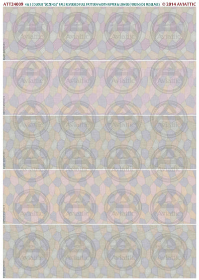 1/24 - 4 & 5 colour lozenge - interior pale reversed - full pattern - upper & lower surfaces