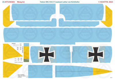 1/24 - Meng - Fokker Dr.I - 454/17 Lt. Lothar von Richthofen scheme C