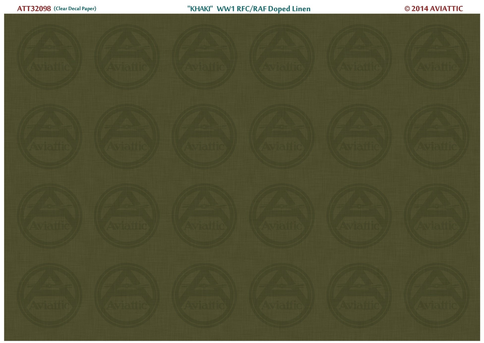 RFC/RAF Doped Linen - PC10 late (white decal paper!!)