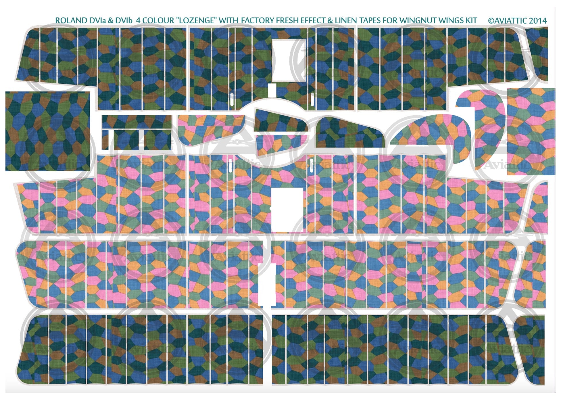 1/32 - Wingnut Wings - Roland D.VIa - 4 colour lozenge - linen tapes - factory fresh