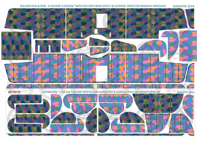 1/32 - Wingnut Wings - Roland D.VIa - 5 colour lozenge - lozenge tapes - factory fresh