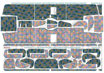 1/32 - Wingnut Wings - Roland D.VIb - 4 colour lozenge - lozenge tapes - faded