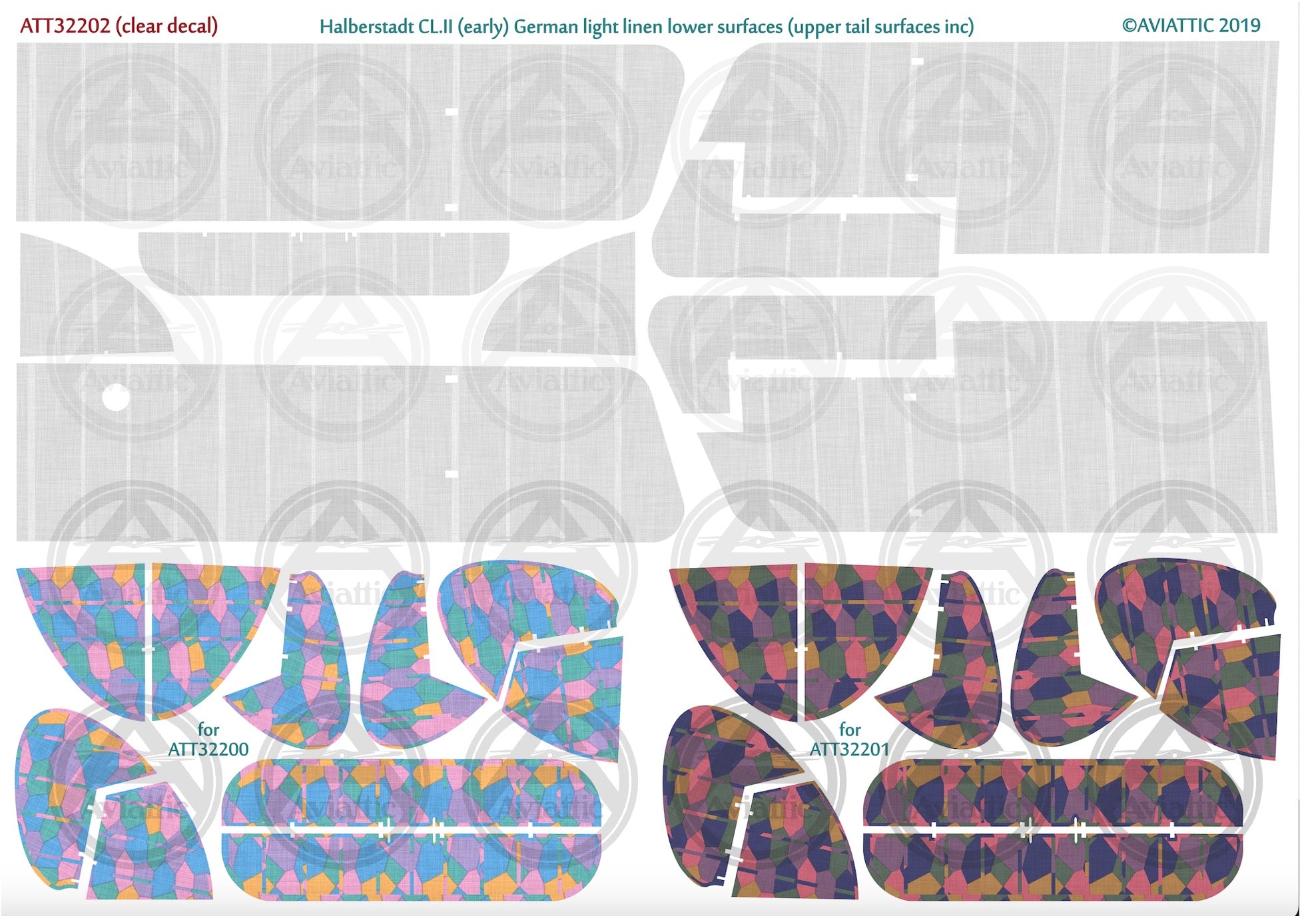 1/32 - Wingnut Wings - Halberstadt CLII German light linen lower surfaces (upper tail surface incl)