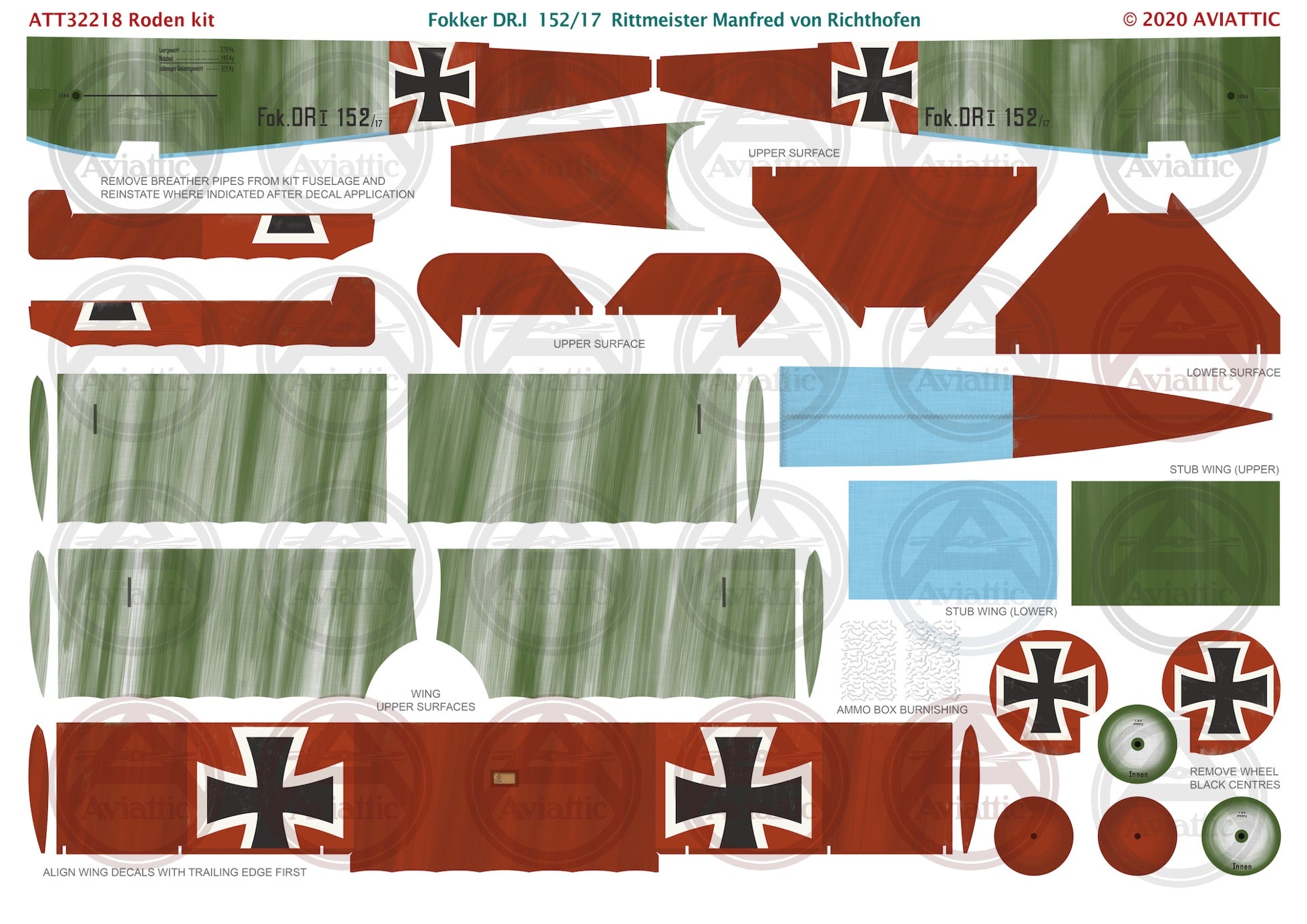 1/32 - Roden - Fokker Dr.I - 152/17 Rittmeister Manfred von Richthofen