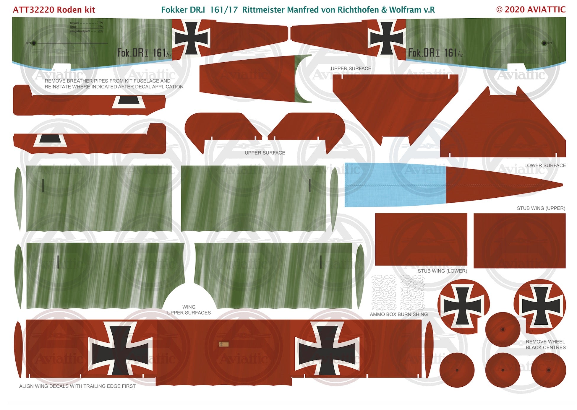 1/32 - Roden - Fokker Dr.I - 161/17 Rittmeister Manfred von Richthofen