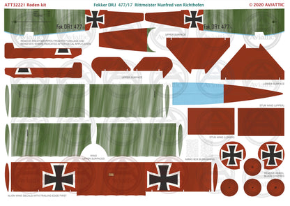 1/32 - Roden - Fokker Dr.I - 477/17 Rittmeister Manfred von Richthofen