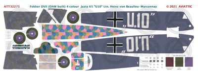 1/32 - Wingnut Wings - Fokker D.VII (OAW mid) - Jasta 65 U10 - Lt.Heinz von Beaulieu-Marconnay