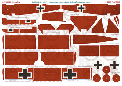 1/32 - Meng - Fokker Dr.I - 425/17 Rittmeister Manfred von Richthofen - final version
