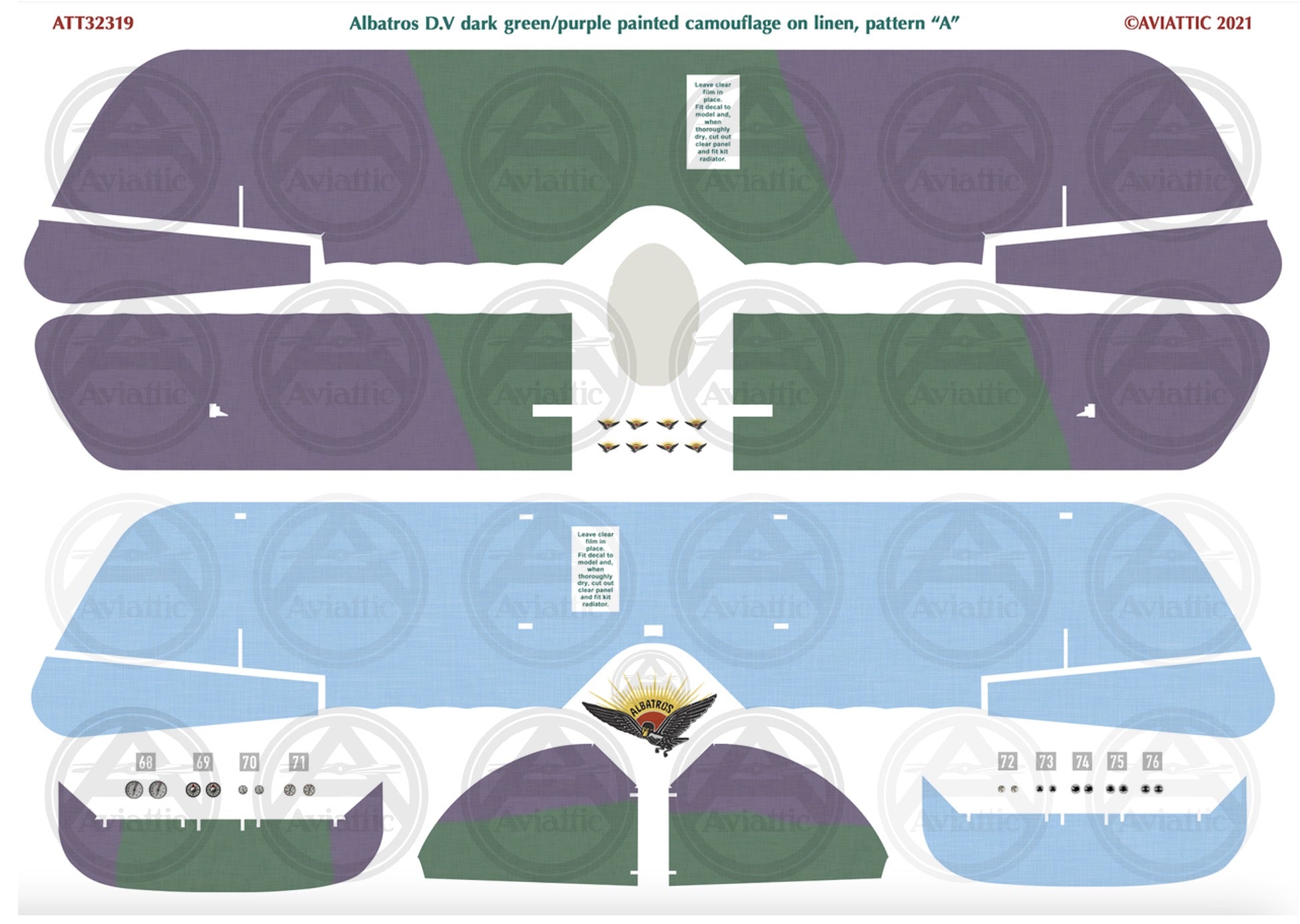 1/32 - Wingnut Wings - Albatros D.V(a) - Painted Camouflage on Linen - scheme A - factory fresh