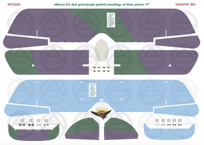 1/32 - Wingnut Wings - Albatros D.V(a) - Painted Camouflage on Linen - scheme C - factory fresh