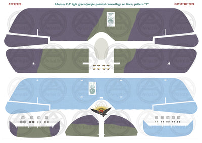 1/32 - Wingnut Wings - Albatros D.V(a) - Painted Camouflage on Linen - scheme F - faded