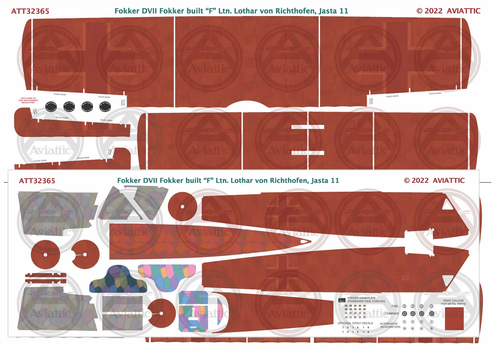 1/32 - Wingnut Wings - Fokker DVII F Lothar Von Richthofen