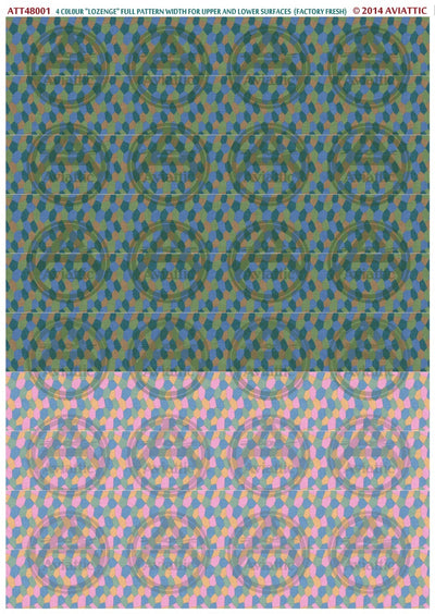 1/48 - 4 colour lozenge - full pattern - upper and lower surfaces - factory fresh