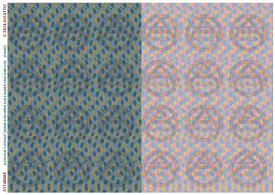 1/48 - 4 colour lozenge - joined - upper and lower flying surfaces - faded