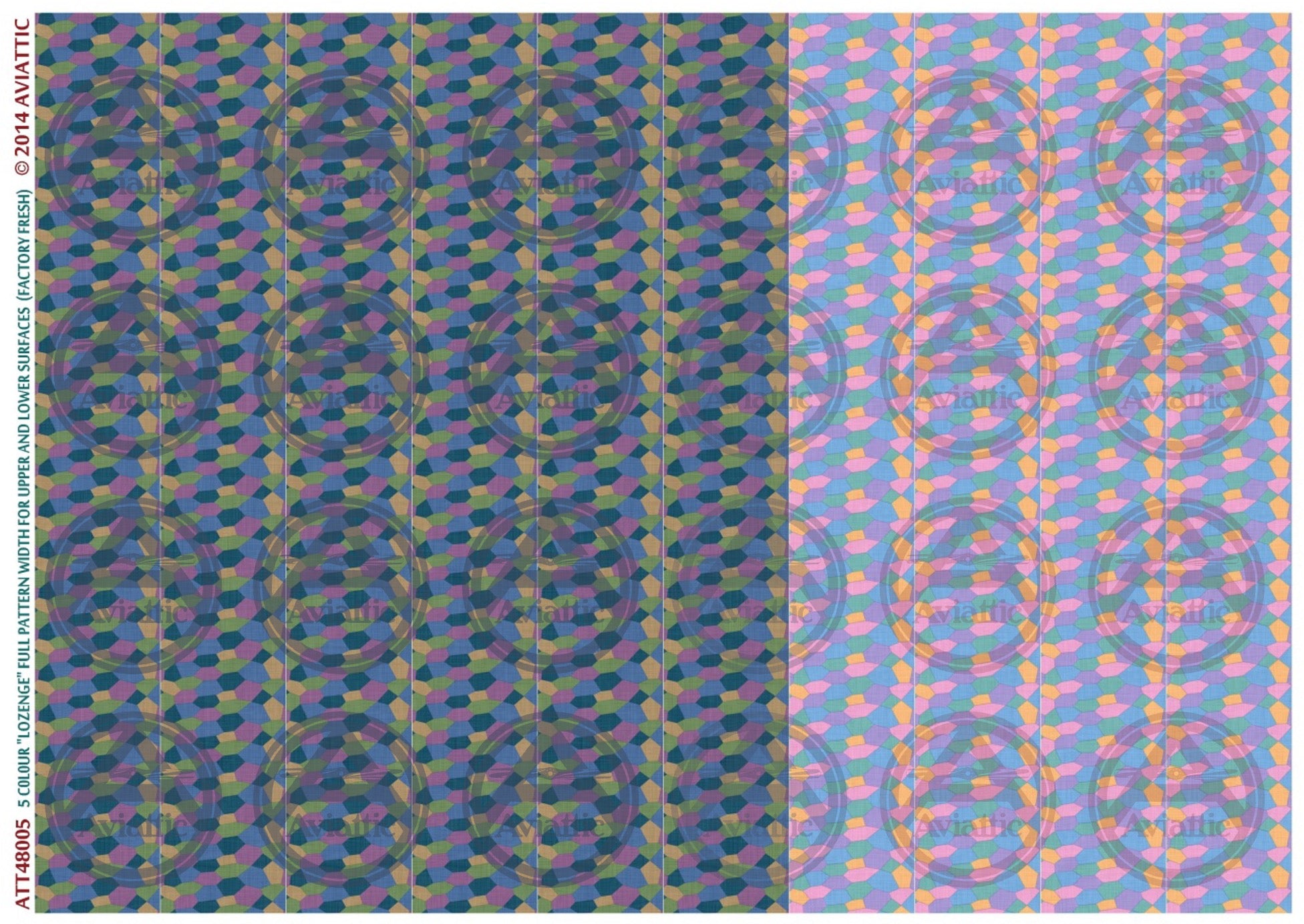 1/48 - 5 colour lozenge - full pattern - upper and lower surfaces - factory fresh