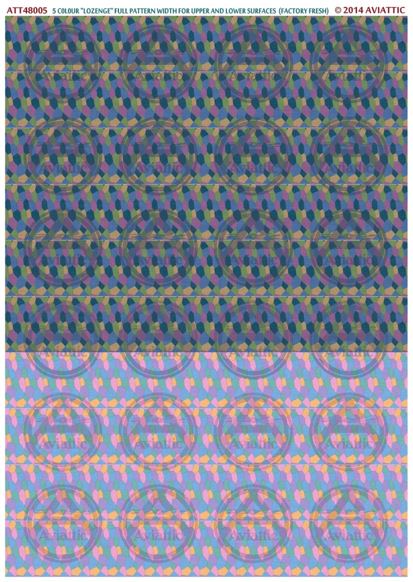 1/48 - 5 colour lozenge - full pattern - upper and lower surfaces - factory fresh