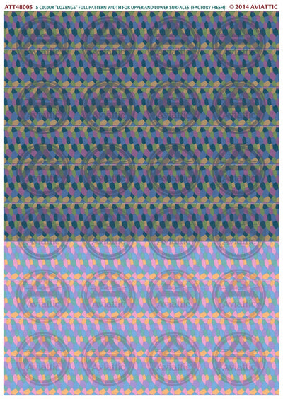 1/48 - 5 colour lozenge - full pattern - upper and lower surfaces - factory fresh