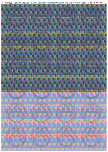1/48 - 5 colour lozenge - full pattern - upper and lower surfaces - factory fresh