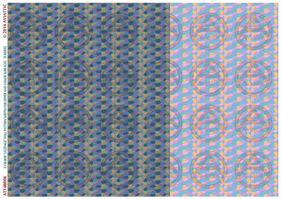 1/48 - 5 colour lozenge - full pattern - upper and lower surfaces - faded