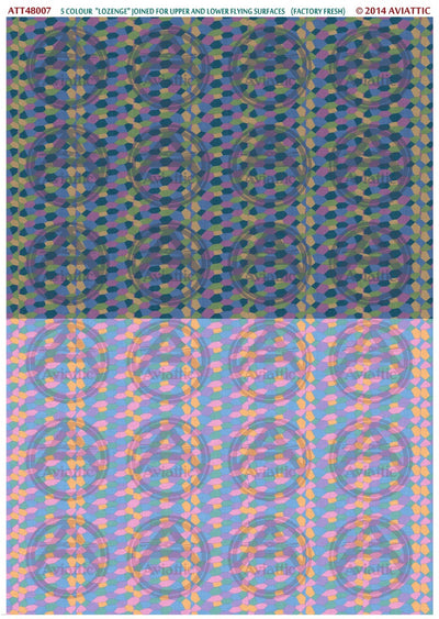1/48 - 5 colour lozenge - joined - upper and lower flying surfaces - factory fresh