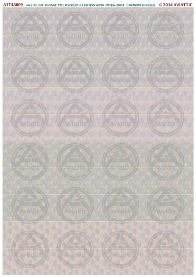1/48 - 4 & 5 colour lozenge - pale reversed - full pattern - upper and lower - inside fuselage