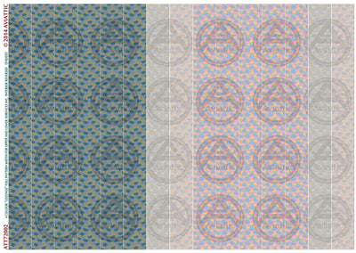 1/72 - 4 colour lozenge - full pattern - upper and lower surfaces - incl. interior reversed - faded