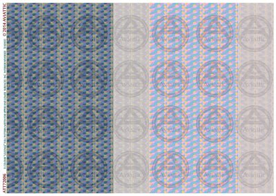1/72 - 5 colour lozenge - full pattern - upper and lower surfaces - incl. interior reversed - faded