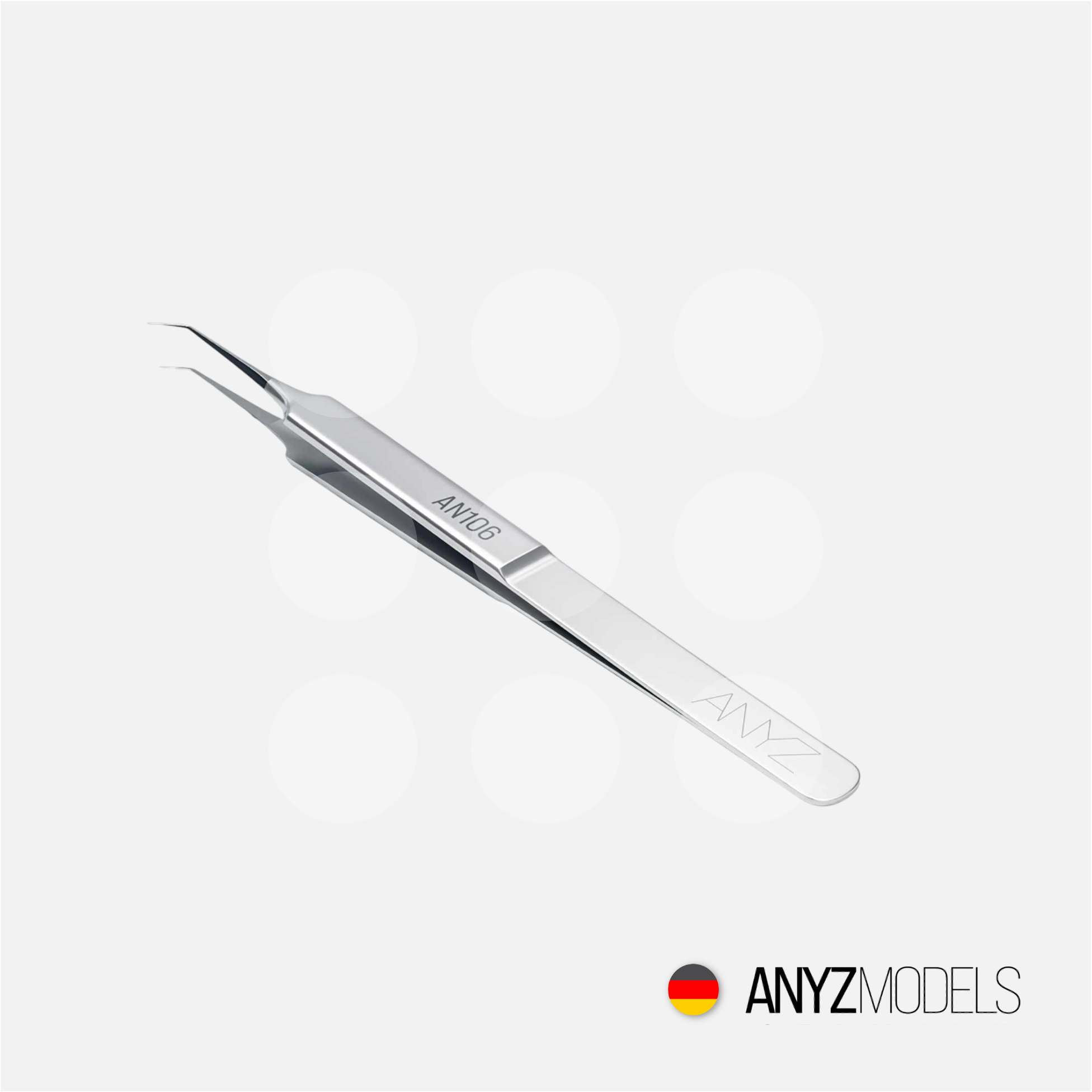 Anyz Models - Super Precision Tweezers Curved - Stainless Steel - AN106 - Gothaforce