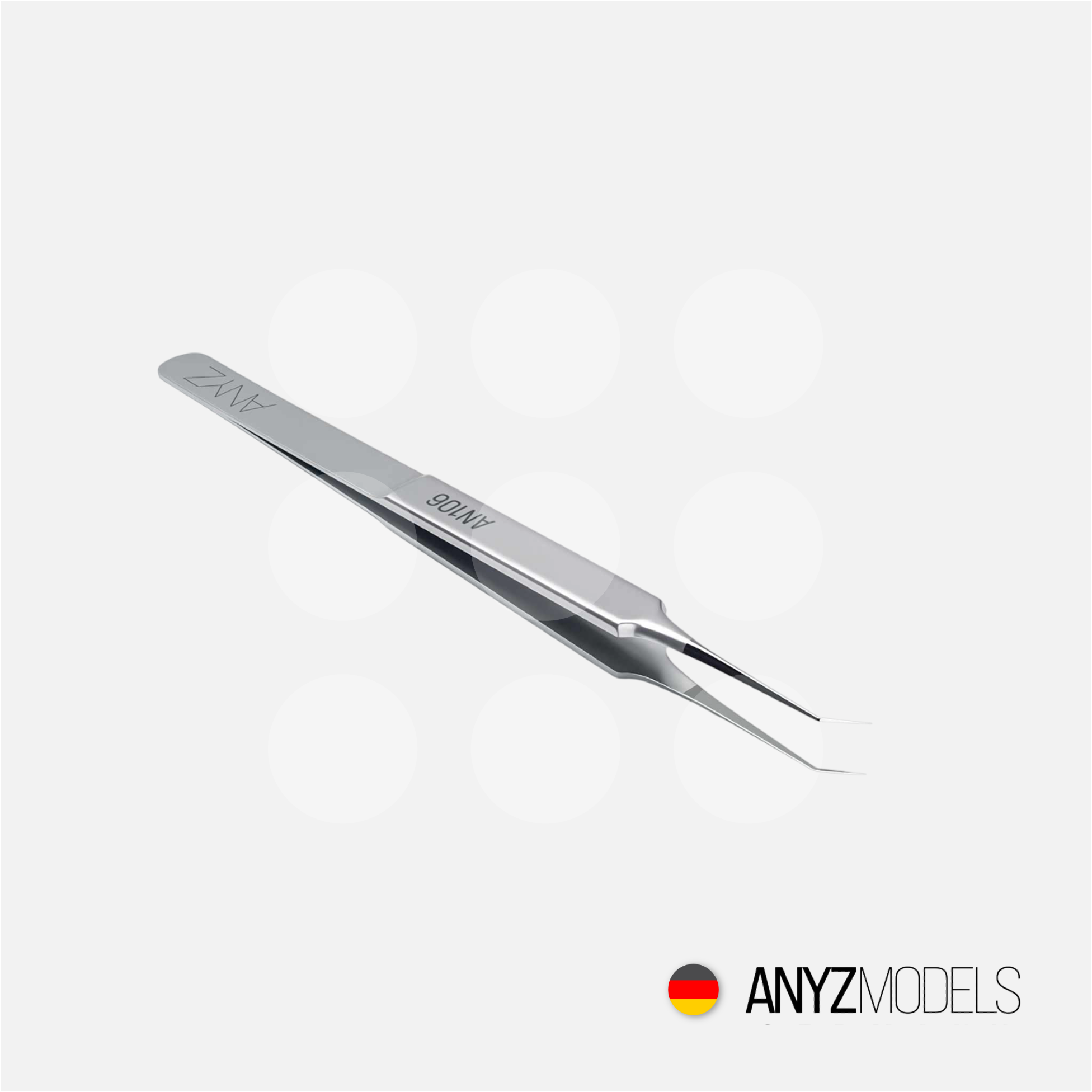 Anyz Models - Super Precision Tweezers Curved - Stainless Steel - AN106 - Gothaforce