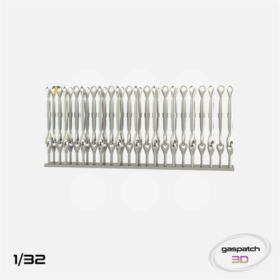Gaspatch Models - Metal Turnbuckles Type A - 1/32 scale - 12-32004 - Gothaforce