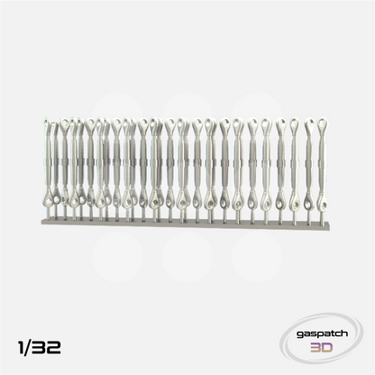 Gaspatch Models - Metal Turnbuckles Type C - 1/32 scale - 12-32006 - Gothaforce