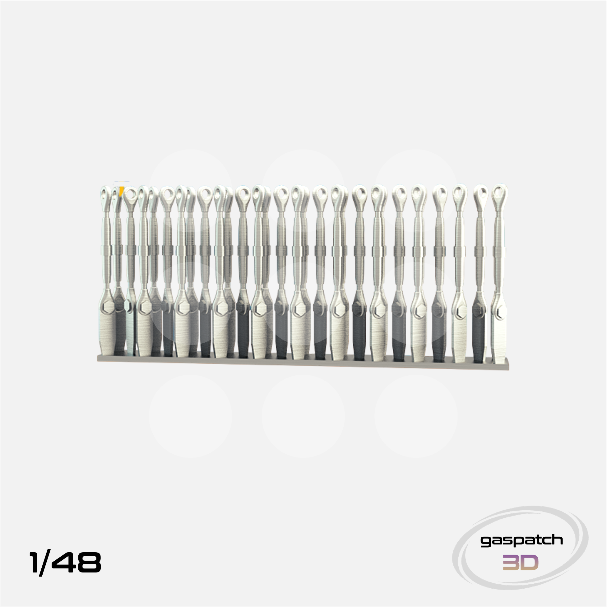 Gaspatch Models - Metal Turnbuckles Type B - 1/48 scale - 12-48008 - Gothaforce