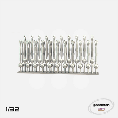 Gaspatch Models - Metal Turnbuckles Type Albatros - 1/32 scale - 13-32011 - Gothaforce