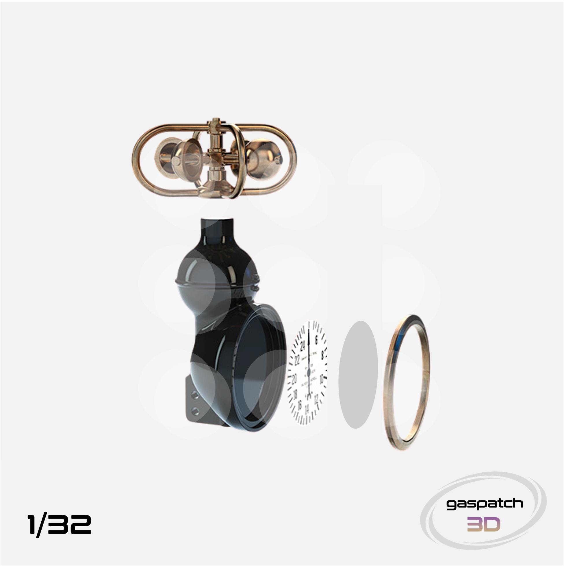 Gaspatch Models - German WWI Airspeed Indicator - 1/32 scale - 13-32013 - Gothaforce