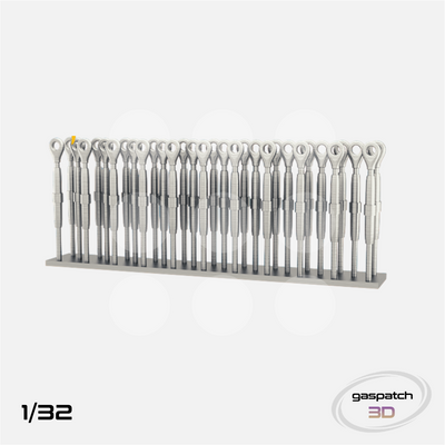 Gaspatch Models - Metal Turnbuckles Type One End - 1/32 scale - 13-32014 - Gothaforce