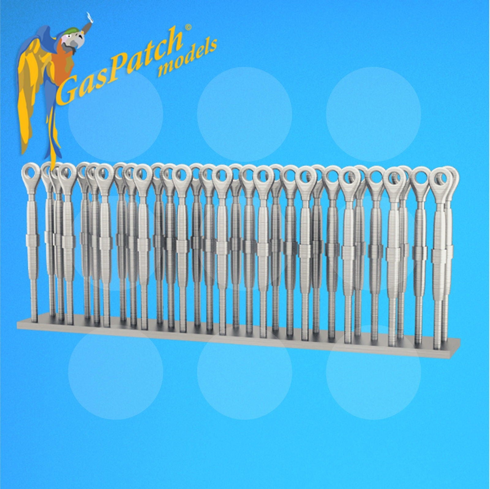 Gaspatch Models - Metal Turnbuckles Type One End - 1/32 scale - 13-32014