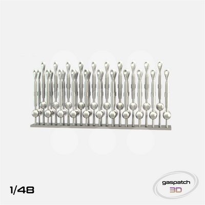 Gaspatch Models - Metal Turnbuckles Type Albatros - 1/48 scale - 13-48010 - Gothaforce