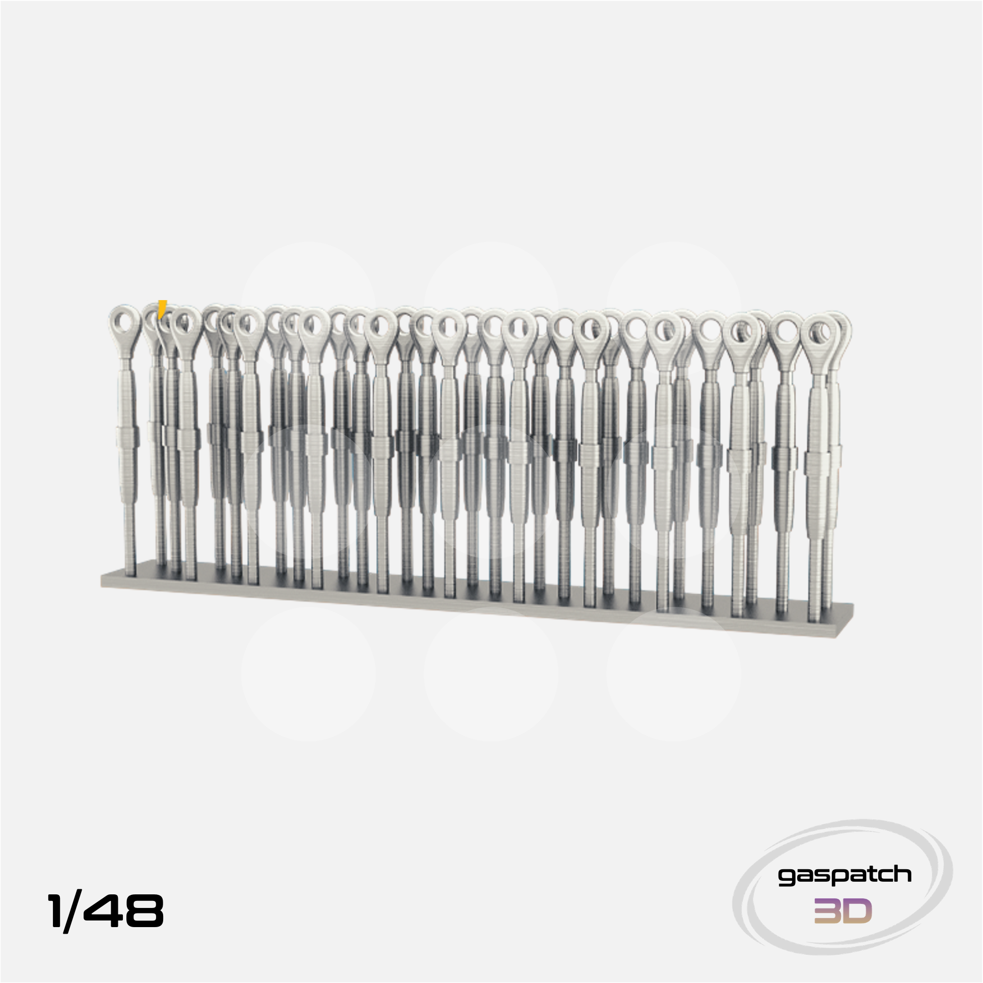Gaspatch Models - Metal Turnbuckles Type One End - 1/48 scale - 13-48015 - Gothaforce